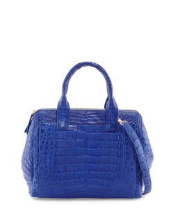 Nancy Gonzalez Medium Crocodile Zip Tote Bag, Cobalt