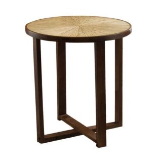 Frostproof Brown Round Dining Table