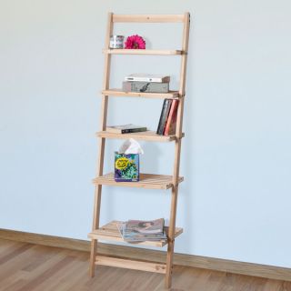 Windsor Home Five Tier Ladder Blonde Wood Storage Shelf