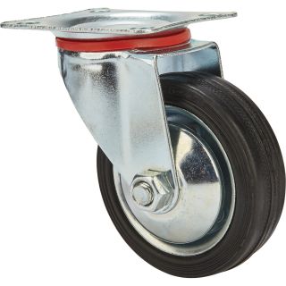 Ironton 3in. Swivel Rubber Caster — 110-Lb. Capacity  Up to 299 Lbs.