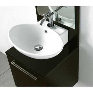 21 Oval Above Counter Ceramic Bathroom Sink