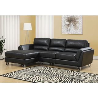 Black Bonded Leather/ Match Sofa Lounger   16862273  