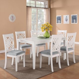 Standard Furniture Brooklyn 7 Piece Dining Table Set   White   Dining Table Sets