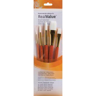 Princeton Short handled 9152 Orange Real Value Brushes (Set of 5)