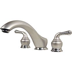 Moen Platinum/ Chrome 2 handle Widespread Roman Tub Faucet  