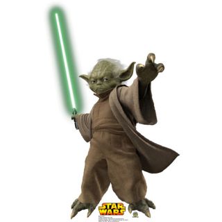 Advanced Graphics Star Wars Yoda with Lightsaber Cardboard Stand Up