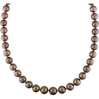 Miadora Signature Collection Brown Tahitian Pearl and Diamond Necklace