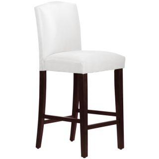 Skyline Furniture Arched Barstool in Micro Suede White  