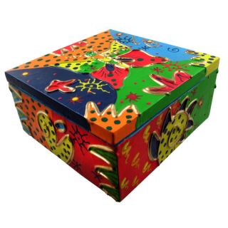 Vibrant Colors Hand Painted Box (Indonesia)