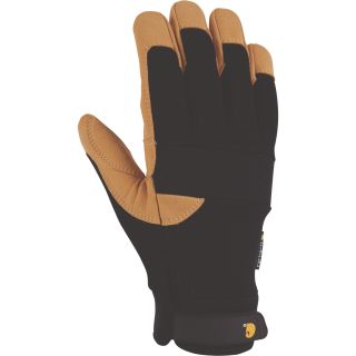 Carhartt Flex Tough Work Gloves — Black/Barley, Medium, Model# A532