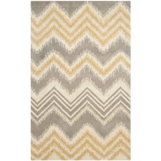Safavieh Hand Tufted Capri Grey/ Gold Wool Rug (4 x 6)  