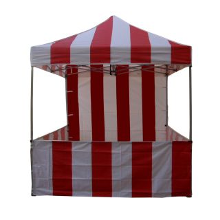Impact Canopy Carnival 8x8 ft. Pop Up Canopy Tent Vendor Booth With Sidewalls and Skirts   Canopies