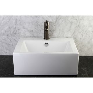 Commodore White Table Mount Bathroom Sink