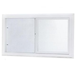 TAFCO WINDOWS 31.75 in. x 23.75 in. Left Hand Sliding Vinyl Window with Screen   White PV BS 32x24