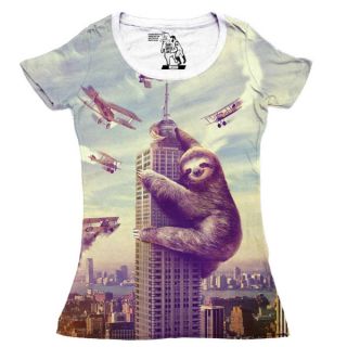 Womens Sloth Titanic Short sleeve Top