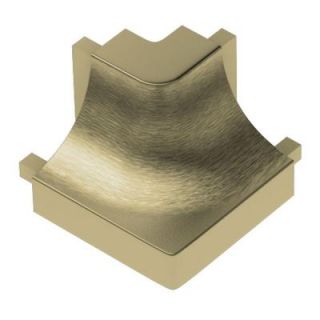 Schluter Dilex AHK Brushed Brass Anodized Aluminum 1/2 in. x 1 in. Metal 90 Degree Outside Corner E90/AHK1S/AMGB