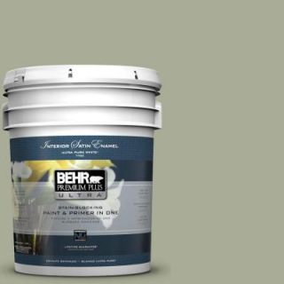 BEHR Premium Plus Ultra 5 gal. #S380 4 Bay Water Satin Enamel Interior Paint 775405