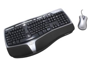 Microsoft FA6 00010 Black 103 Normal Keys 17 Function Keys USB Wired Ergonomic Keyboard