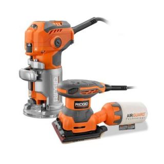 RIDGID 5.5 Amp Trim Router with Free 1/4 in. Sheet Sander R24011