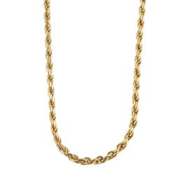 Essentials 14K Gold over Silver 2mm Diamond cut Rope Chain (16 30