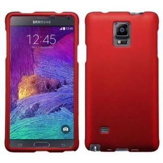 Insten Hard Rubber Coated Case For Samsung Galaxy Note 4   Red