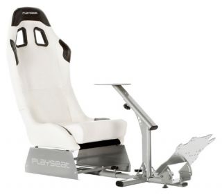 Playseat Evolution Gaming Chair   White with Silver Frame   Video Game Chairs