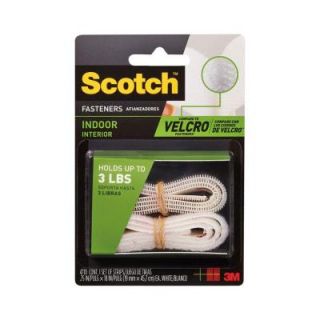 Scotch 0.75 in. x 18 in. White Indoor Fasteners (1 Set of Strips) RF4710