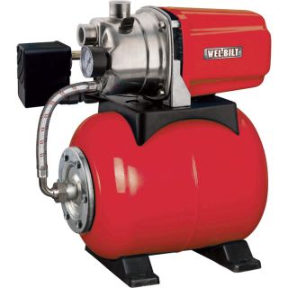 Shallow Well Jet Water Pump — 898 GPH, 1 HP, 1in. Ports, Model# JGP12001CHT  Shallow Well Pumps