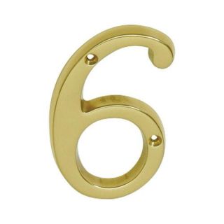 Schlage 3066 Address Numbers General Hardware Home Accents 6 ;Polished Brass
