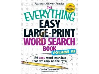 The Everything Easy Large Print Word Search Book Everything Series LRG REP