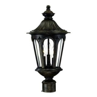 Acclaim Lighting Marietta Collection Post Mount 3 Light Outdoor Black Coral Light Fixture 61567BC   Mobile