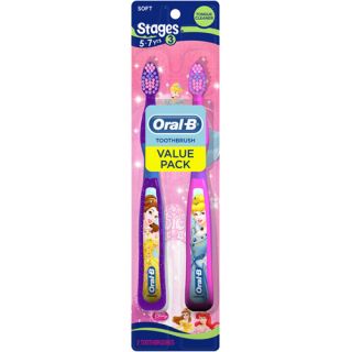 Oral B Stages 3 Disney Princess Manual Toothbrush 2 Pack
