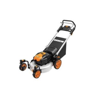 Worx 19 in. 56 Volt Max Lithium Ion Walk Behind Electric Mower with Intellicut WG771