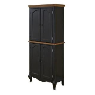 Wood Oak and Rubbed Black Pantry 5519 65