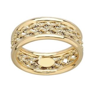 Simply Gold 10kt Yellow Gold Rope Center Size 7 Ring