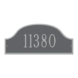 Whitehall Products Admiral Standard Arch Pewter/Silver Wall One Line Address Plaque 1239PS