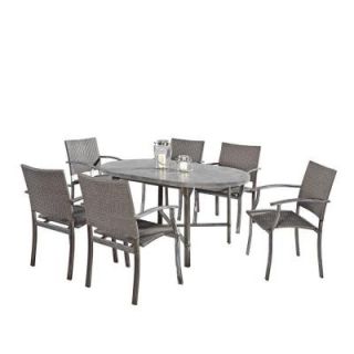 Home Styles Urban 65 in. W Outdoor 7 Piece Dining Set in Aged Metal 5670 338