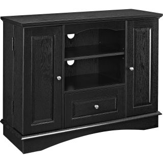 42" Black Wood Highboy TV Stand for TVs up to 48", Muliple Colors