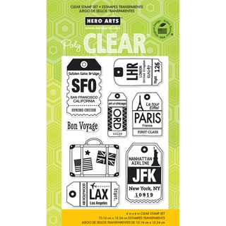 Hero Arts Clear Stamps 4 x6 Sheet Luggage Tags 5ec12a32 87a6 4d50 ac4f