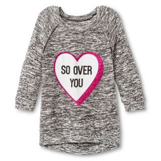 Girls Miss Chievous Heart Pullover Grey