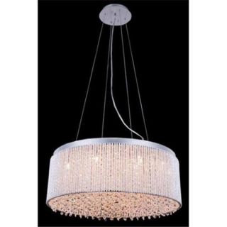 Elegant Lighting 2092D24C RC 24 Dia. x 12 H inch Influx Collection Hanging Fixture   Royal Cut, Chrome Finish