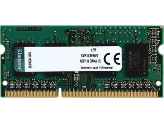 Kingston 2GB 204 Pin DDR3 SO DIMM DDR3 1333 (PC3 10600) Laptop Memory Model KVR13S9S6/2