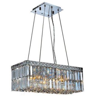 Worldwide Lighting Cascade Collection 4 Light Crystal and Chrome Chandelier W83523C20