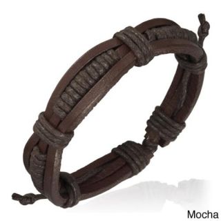 Genuine Leather Brown 'Unity' Bracelet Mocha