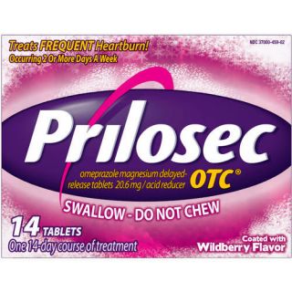 Prilosec OTC Frequent Heartburn Medicine and Acid Reducer Tablets, 14 count (Choose your Flavor)
