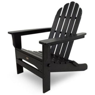 Trex Outdoor Furniture Cape Cod Charcoal Black Patio Adirondack Chair TXA53CB