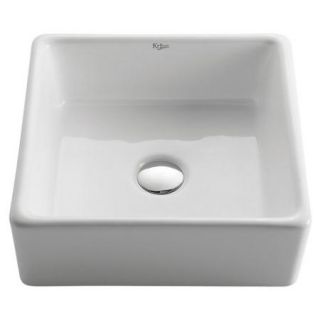 Kraus KCV 120 White Square Ceramic Sink
