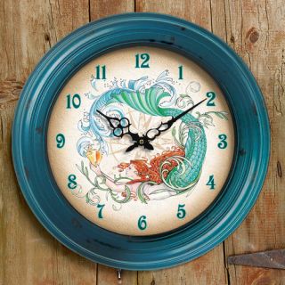 Rightside Design I Sea Life 18 Mermaid Wall Clock