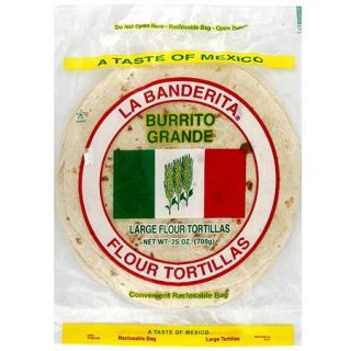 La Banderita Extra Large Flour Tortillas, 25 oz (Pack of 12)