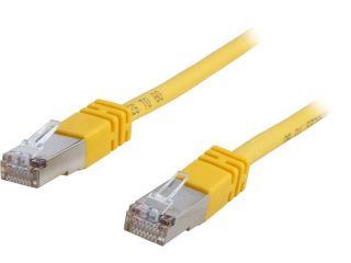 Coboc CY CAT7 01  Yellow 1 ft. Cat 7 Yellow Color Shielded 600Mhz PIMF Network Cable